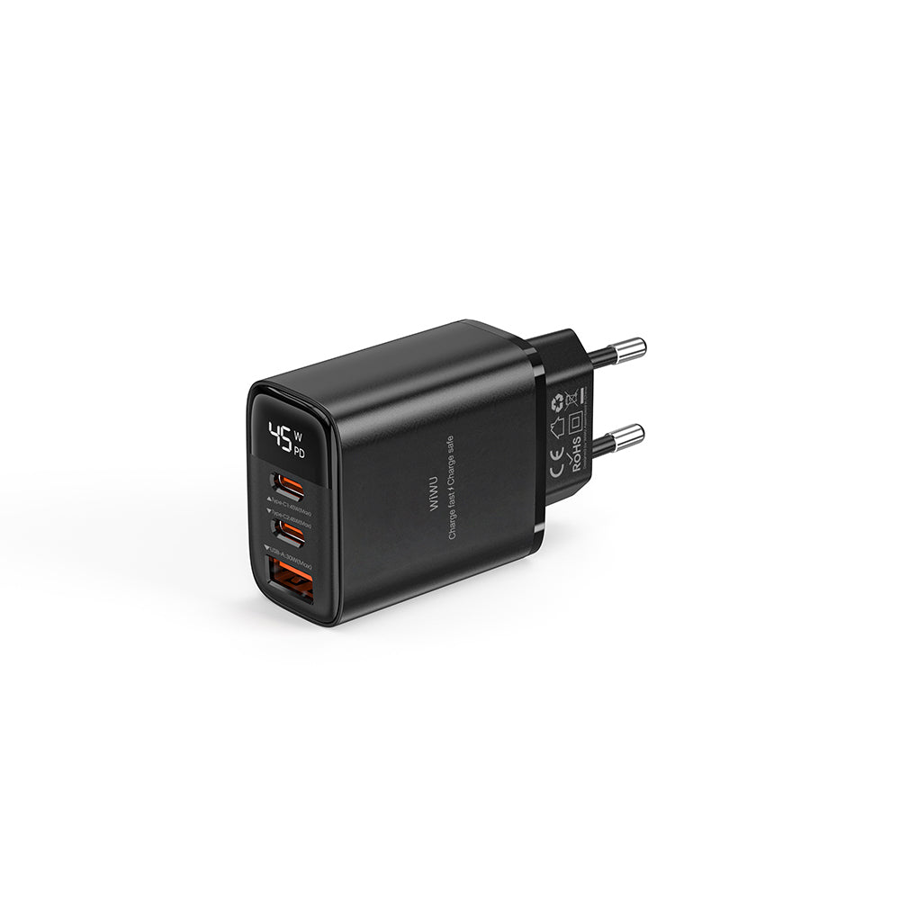 Wiwu Wi-G011 Firefly Serisi GaN Tech PD Hızlı Şarj Özellikli 45W Şarj Başlığı Wiwu Wi-G011 Firefly Serisi GaN Tech PD Hızlı Şarj Özellikli 45W Şarj Başlığı